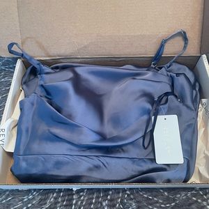 NEVER WORN -Revelry Skye Satin Dress Size 6 - Color: Indie Blue